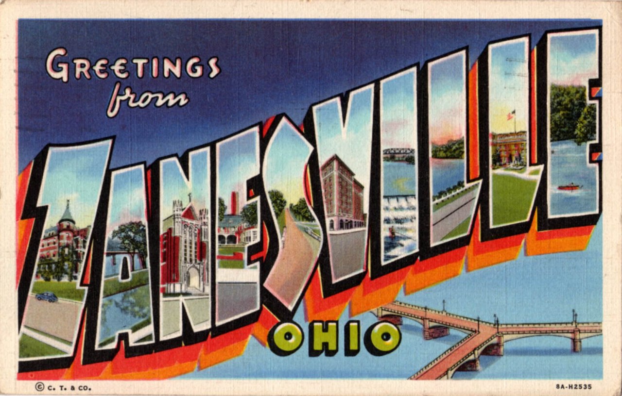 Greetings from Zanesville OH | Postcard Memory Palace